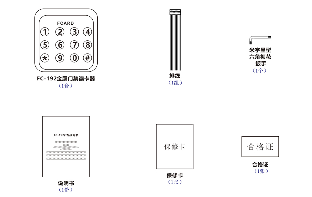 门禁读卡器的配件