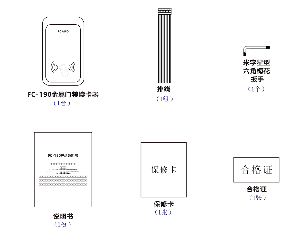 门禁读卡器的配件