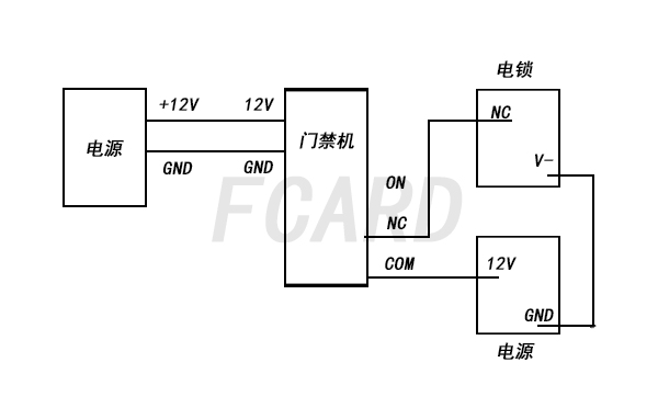 5线电插锁锁体接线图图片