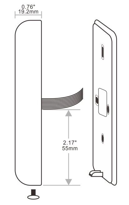 Keyboard RFID Card Reader size